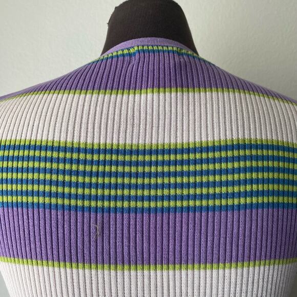 Buffalo‎ David Bitton sz L cotton 90s cut off striped top - Picture 6 of 8